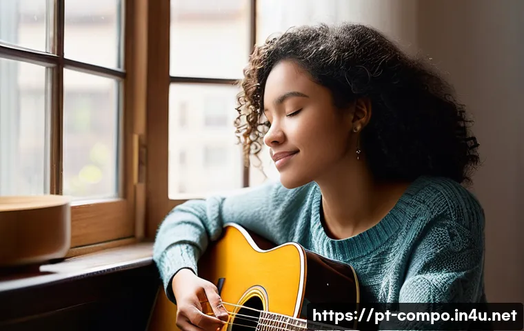작곡가로서의 비전 개발 - **Prompt:** A young, determined composer, female, of diverse ethnicity, is seated comfortably in a s...
